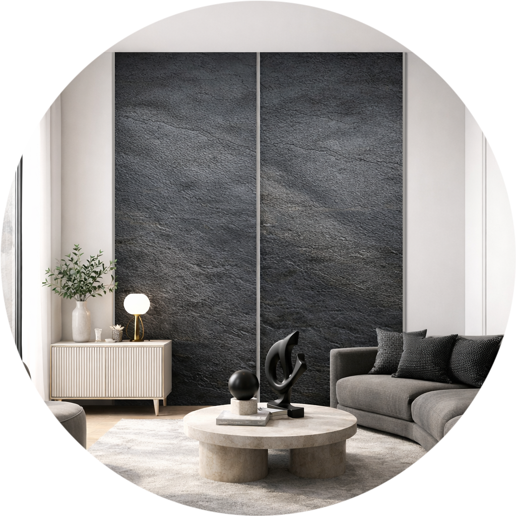 Kits of UHD Polymer interior large-format panels